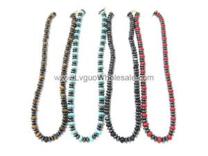 Assorted Colored Semi-precious Stone Hematite Beads Strands Necklace